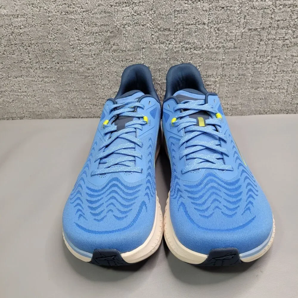Altra Torin 7 Mens Size US 10.5 Blue White Wavy Low Top Lace Up Running Shoes